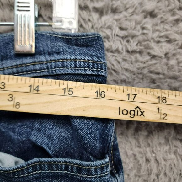 Reclaim Jeans Womens 32 Petite Medium Wash Stretch Mid Rise Regular Bootcut - Picture 5 of 15